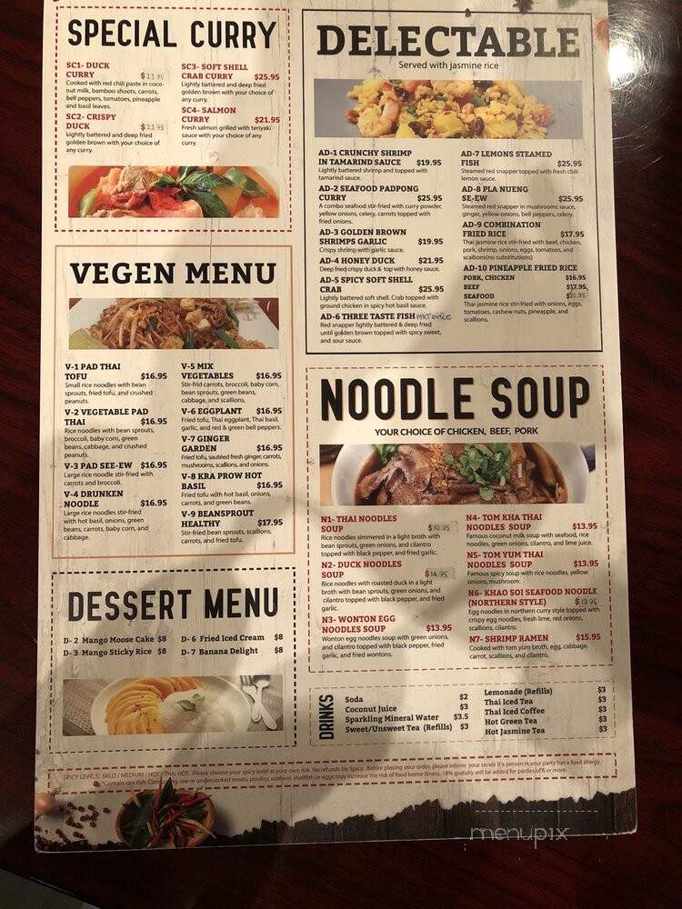 Ahan Thai - Fernandina Beach, FL menu_pic