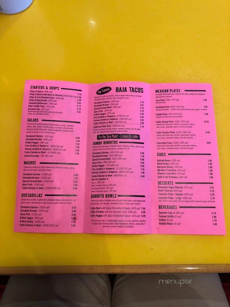 Fuzzy's Taco Shop - Manchester, MO menu_pic