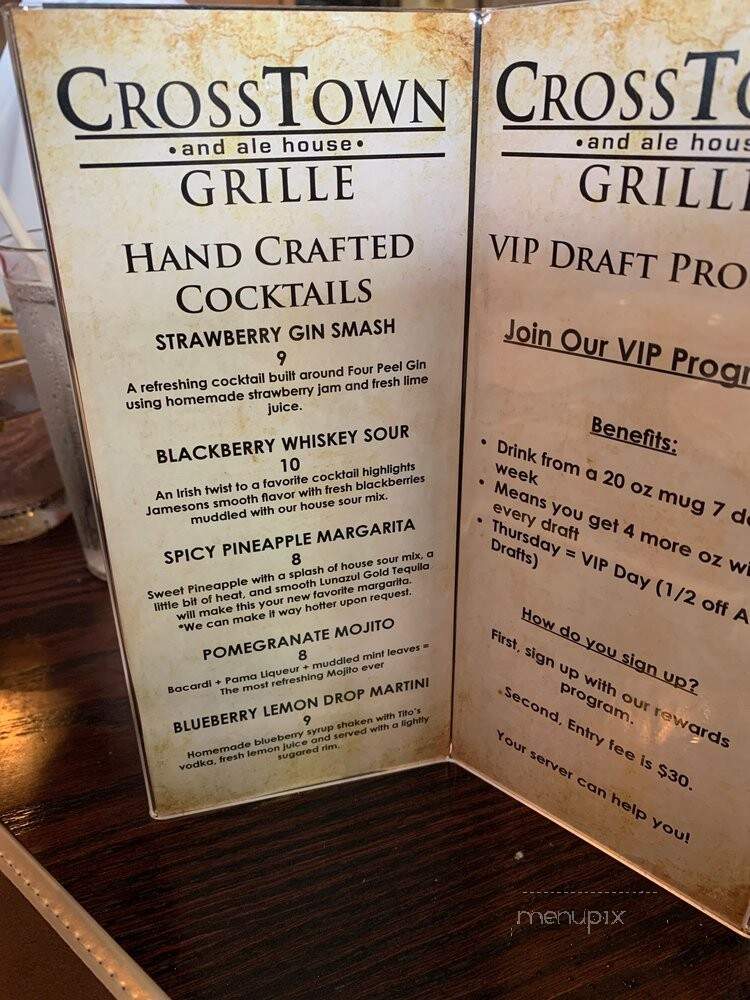 Crosstown Grill - Peachtree City, GA menu_pic