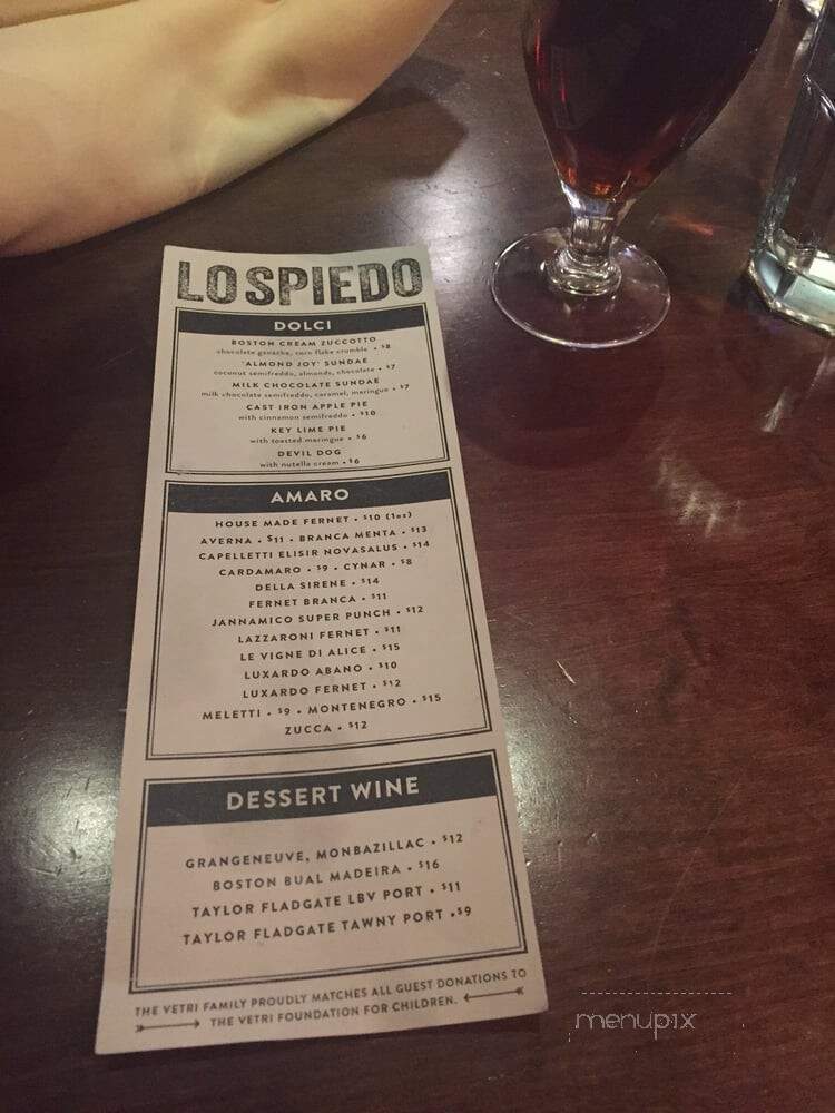 Lo Spiedo - Philadelphia, PA menu_pic