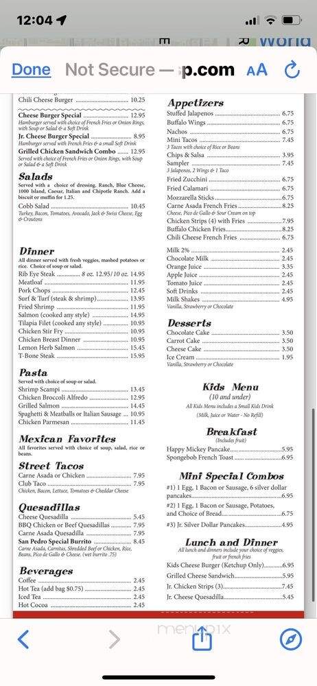 Happy Diner - Los Angeles, CA menu_pic