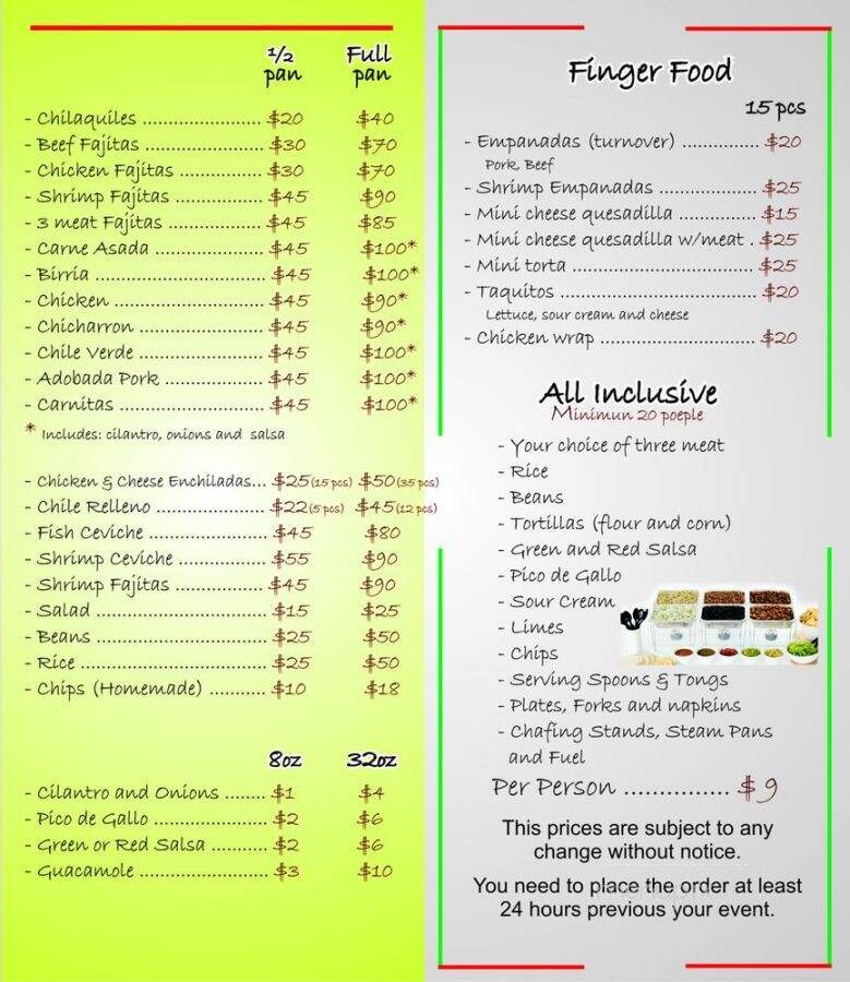 Saborr - Las Vegas, NV menu_pic