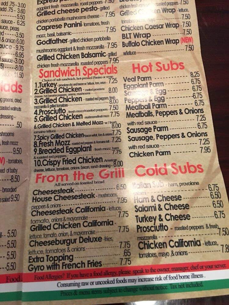 Pizza Express - Jacksonville, FL menu_pic