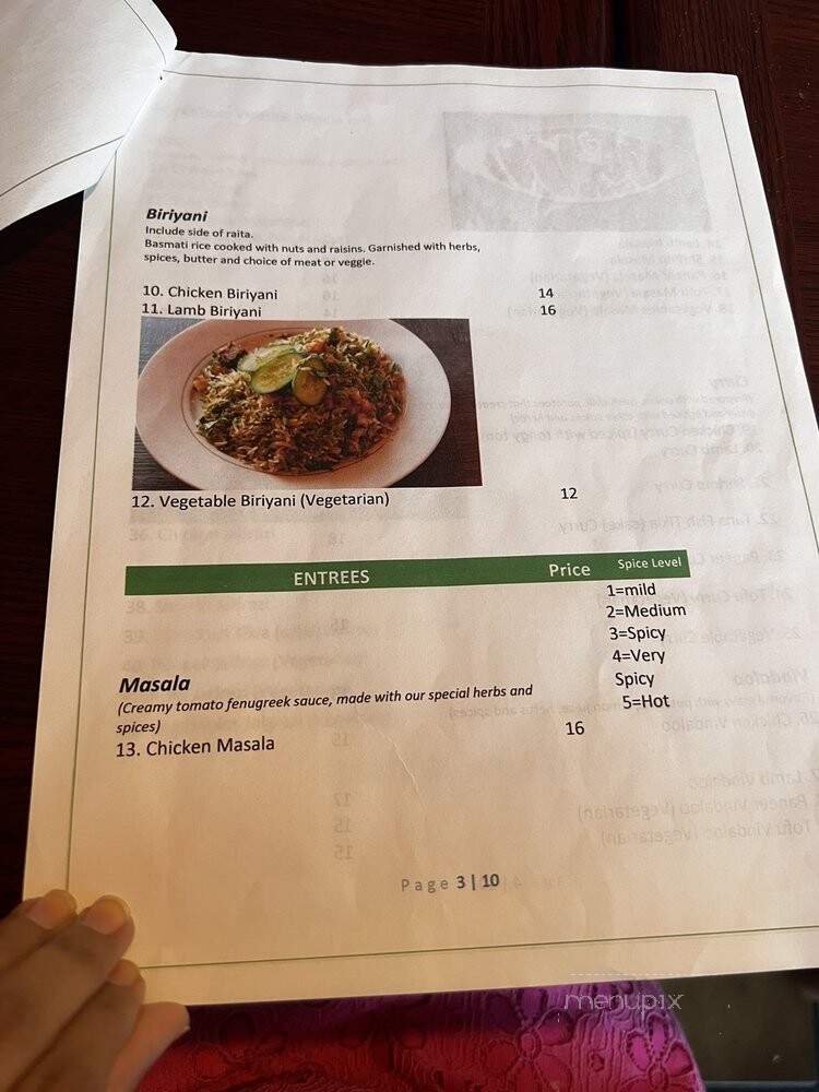 India's Flavor - Sparr Heights - Glendale, CA menu_pic