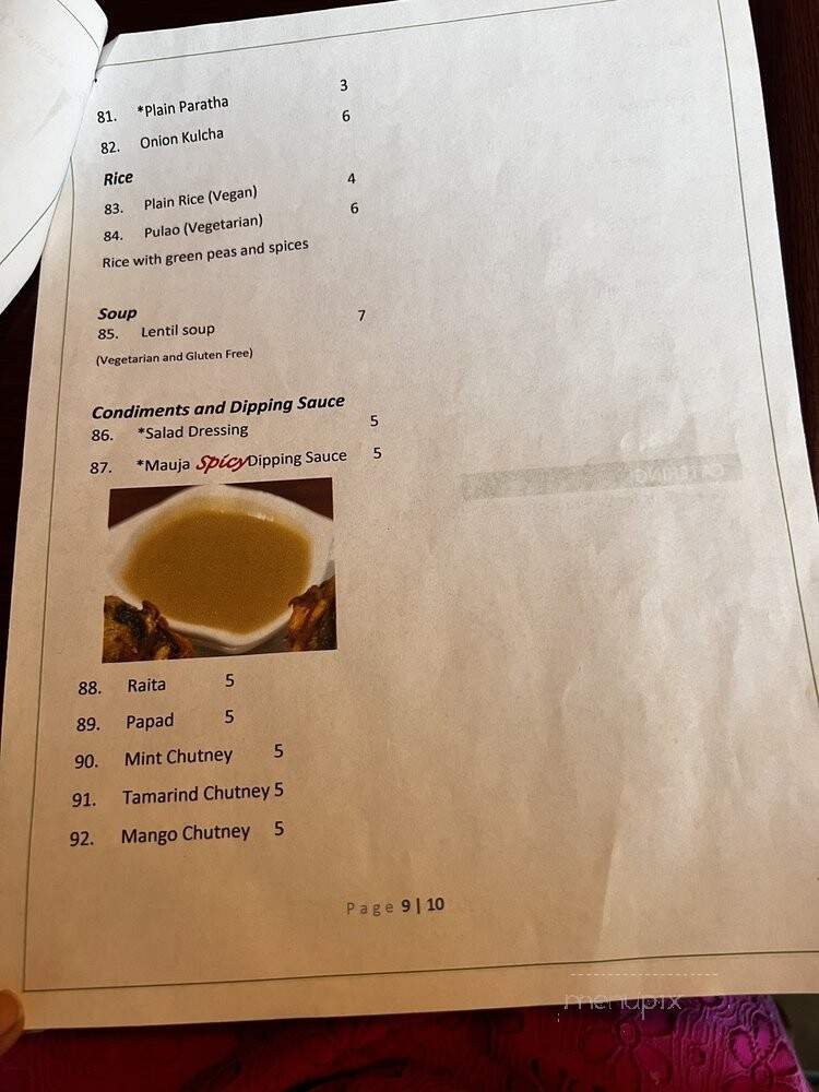 India's Flavor - Sparr Heights - Glendale, CA menu_pic