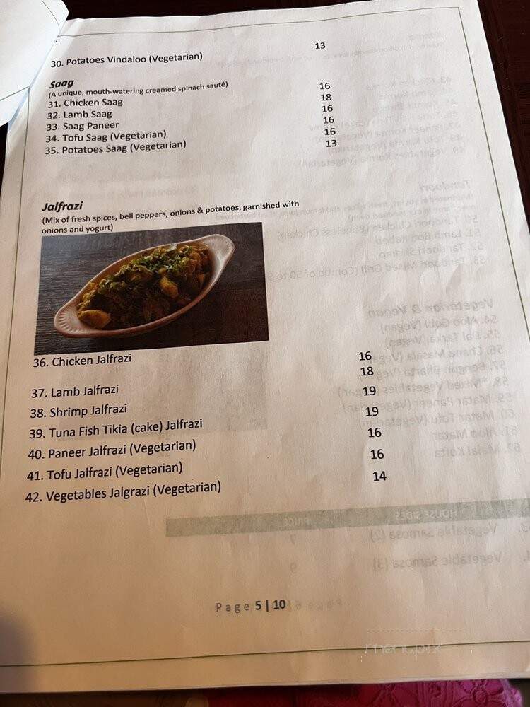 India's Flavor - Sparr Heights - Glendale, CA menu_pic