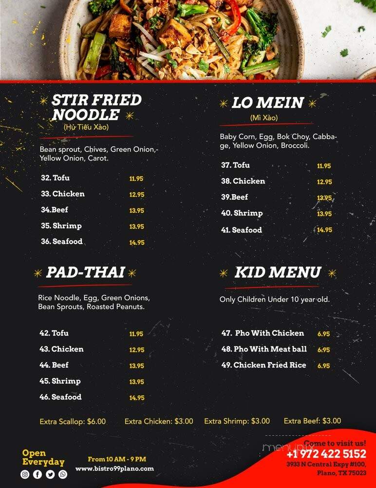 Pho Bay Restaurant - Plano, TX menu_pic