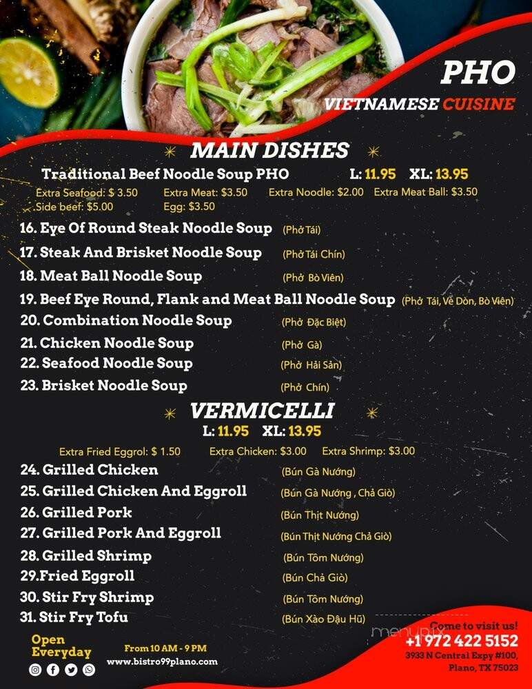 Pho Bay Restaurant - Plano, TX menu_pic