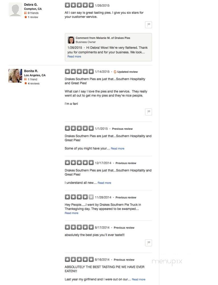 Drakespies.Com - Los Angeles, CA menu_pic