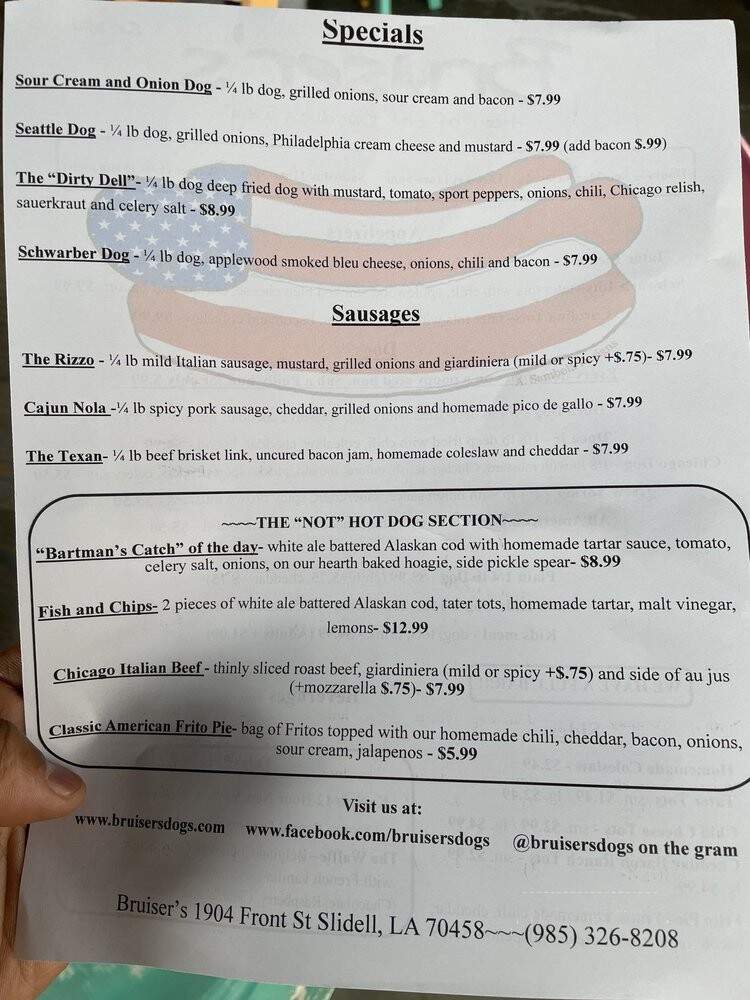 Bruiser's - Slidell, LA menu_pic