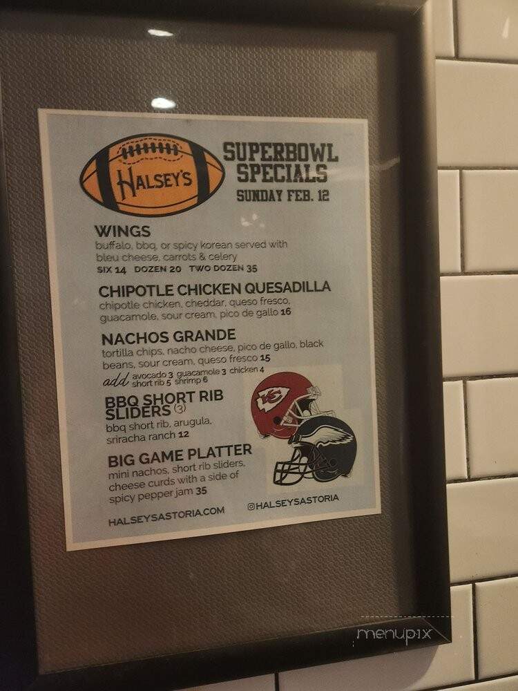 Halsey's Tavern - Astoria, NY menu_pic