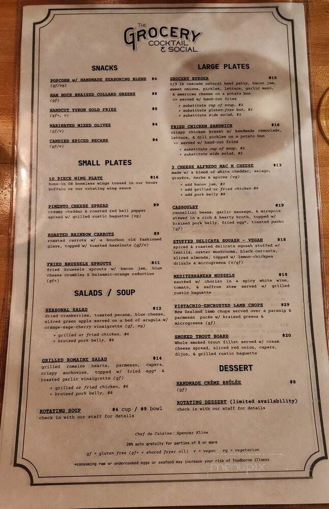 The Grocery Cocktail & Social - Vancouver, WA menu_pic