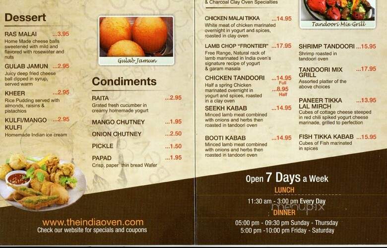 India Oven - Citrus Heights, CA menu_pic