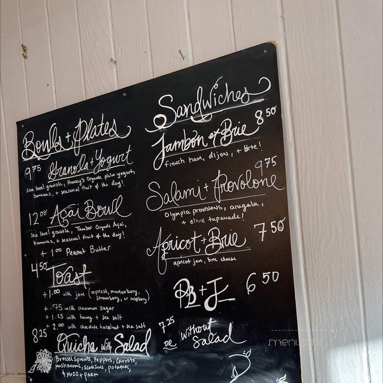 Sea Level Bakery & Cafe - Cannon Beach, OR menu_pic