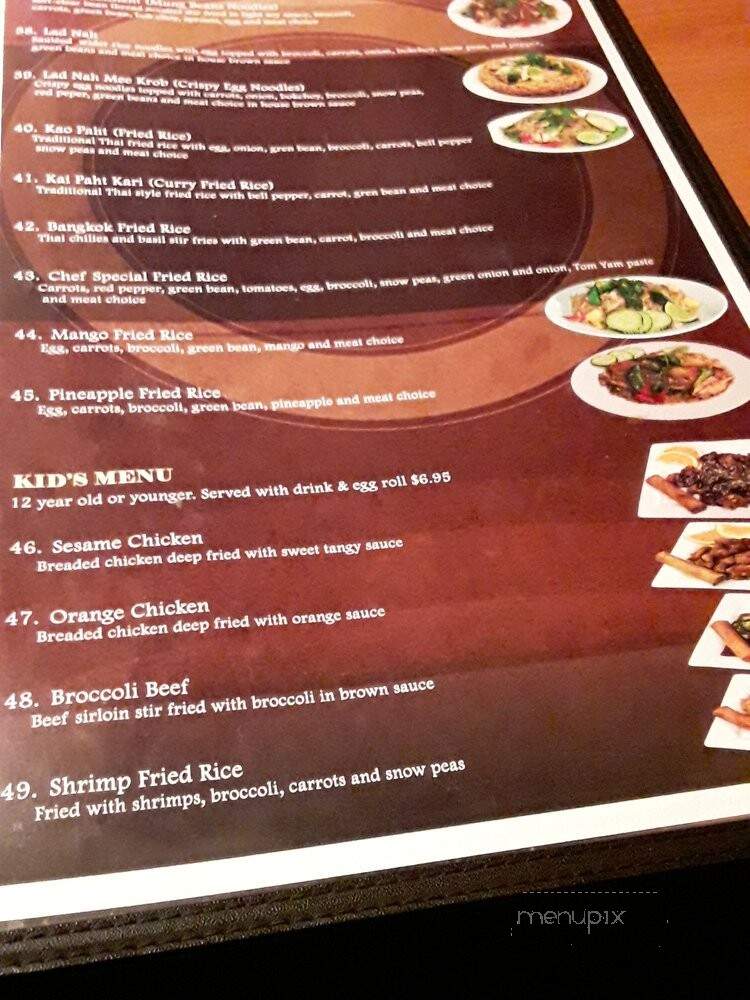 Dahlia Thai Cuisine - San Antonio, TX menu_pic