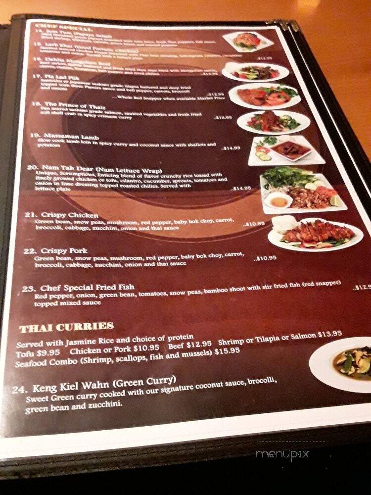 Dahlia Thai Cuisine - San Antonio, TX menu_pic