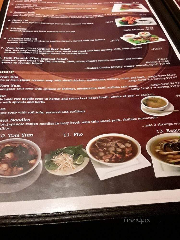 Dahlia Thai Cuisine - San Antonio, TX menu_pic
