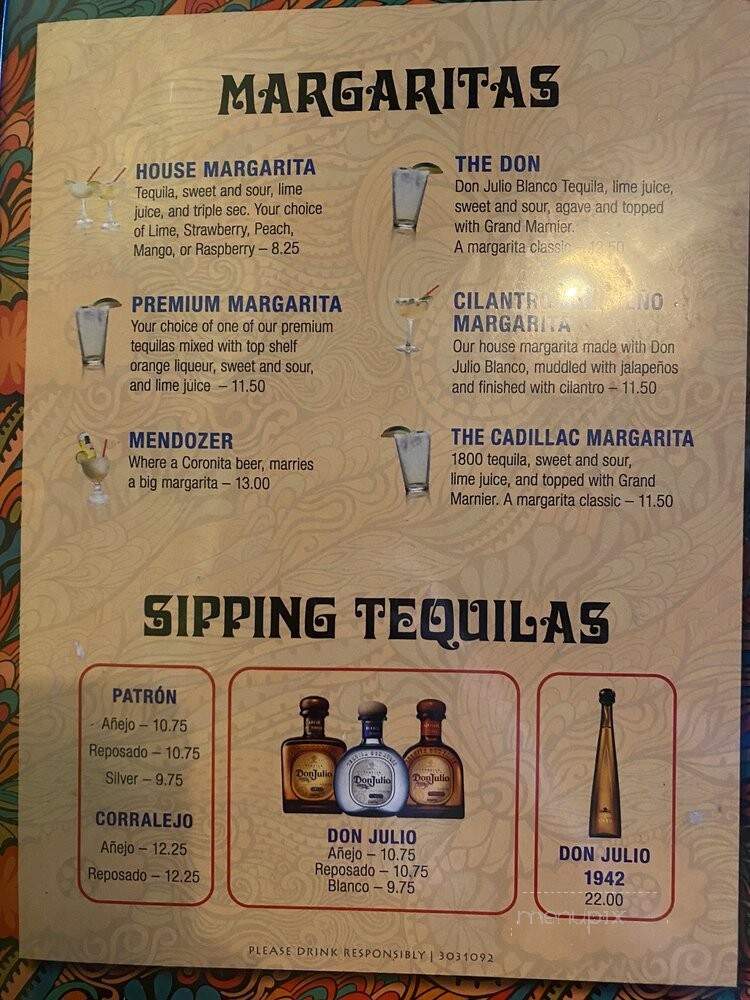 Casa Corona - Fresno, CA menu_pic