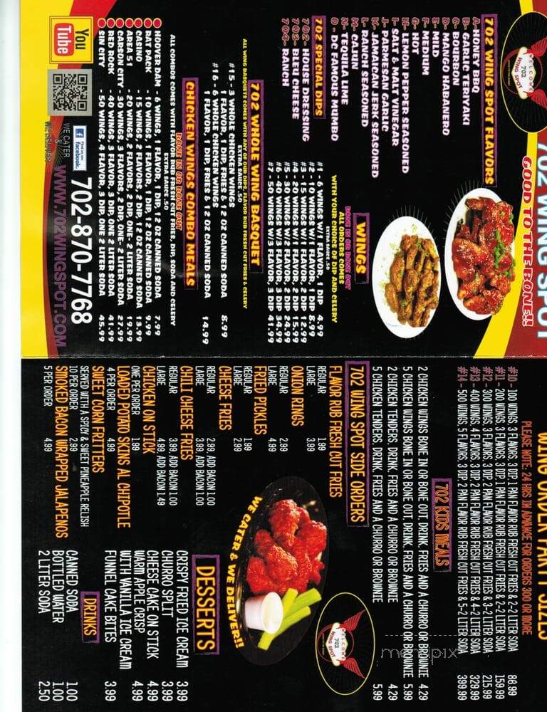 702 Wing Spot - Las Vegas, NV menu_pic