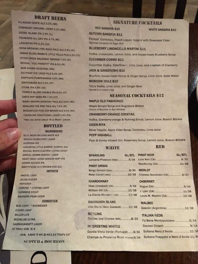 Providence Coal Fired Pizza - North Kingstown, RI menu_pic
