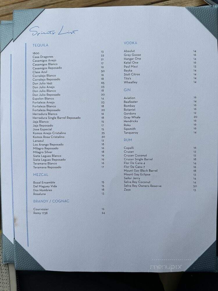 Salt - Marina Del Rey, CA menu_pic