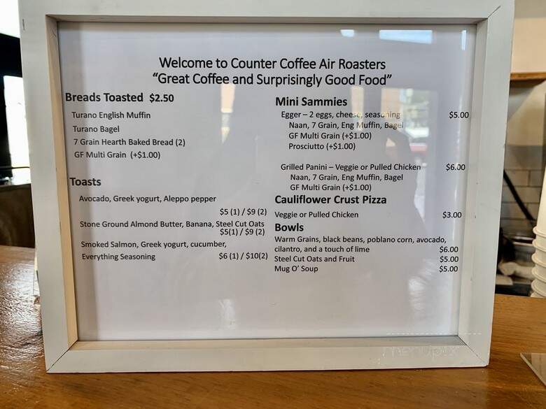 Counter Coffee - Forest Park, IL menu_pic