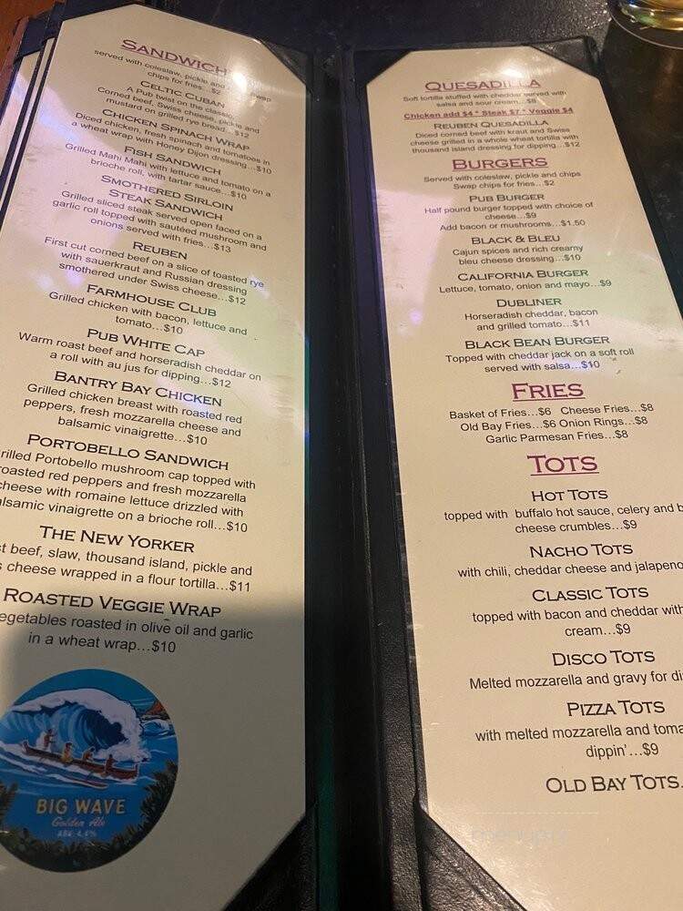 McIntyre's Pub - Toms River, NJ menu_pic