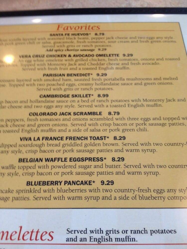 Egg & I - Brentwood, TN menu_pic