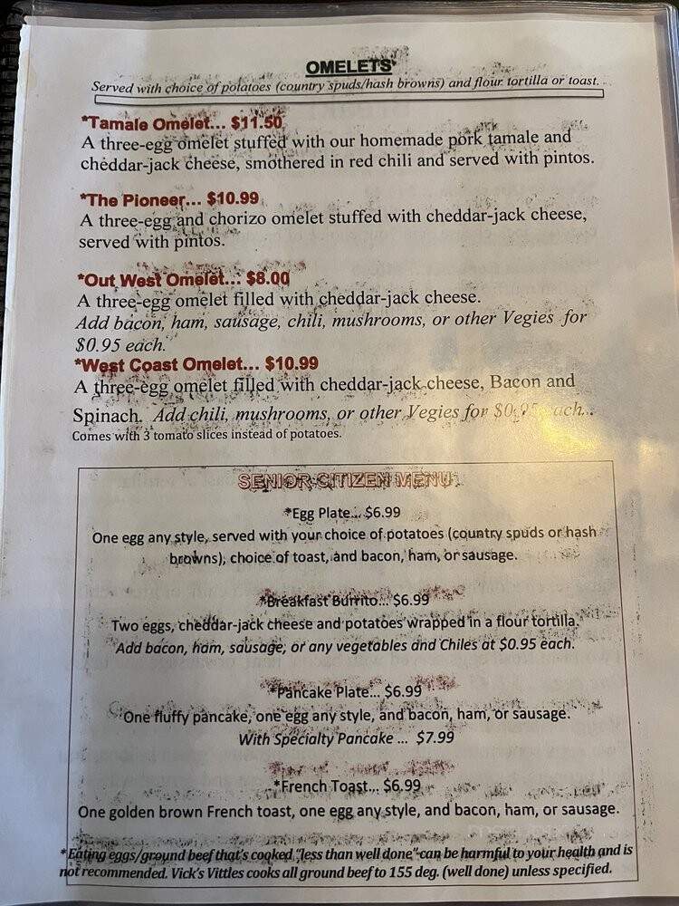 Vick's Vittles - Albuquerque, NM menu_pic
