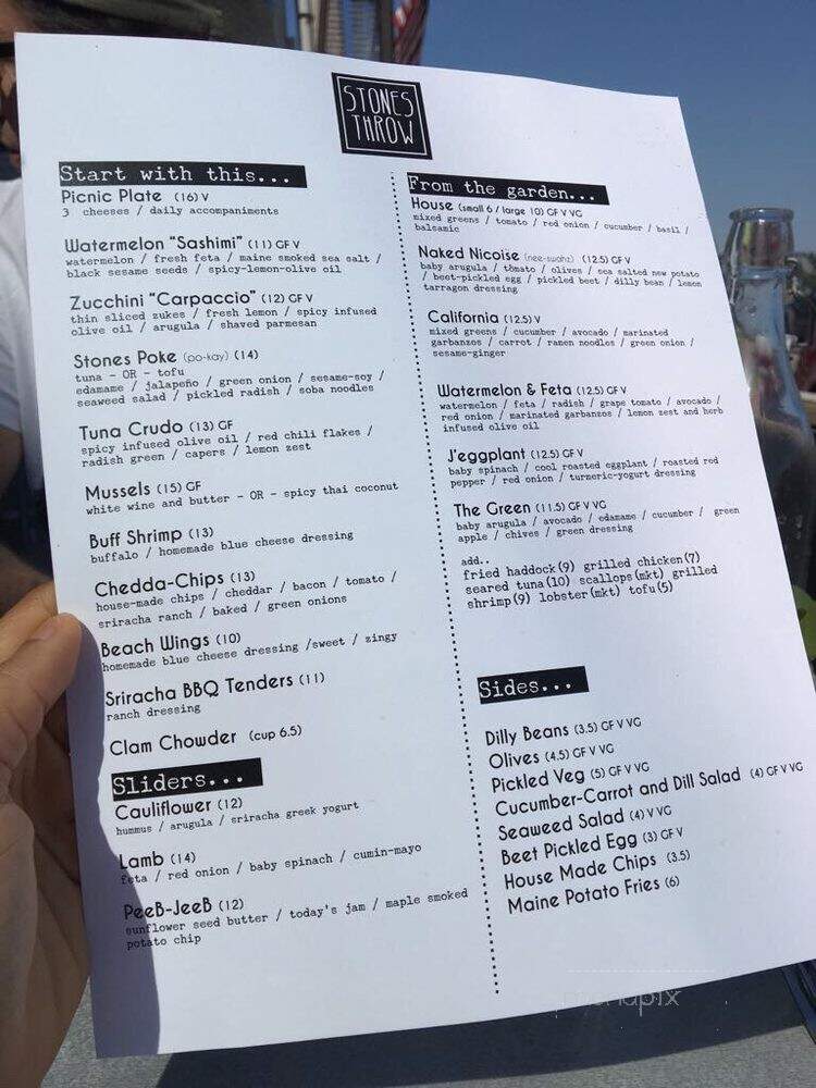 Stone's Throw - York, ME menu_pic