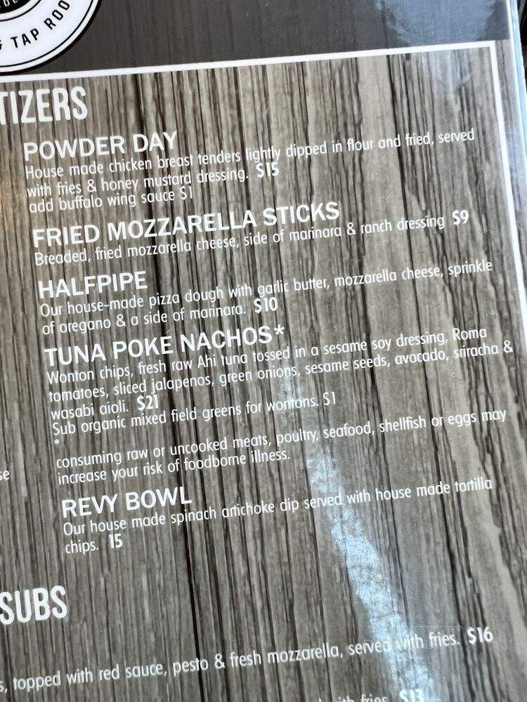 High Pie Pizzeria & Taproom - Telluride, CO menu_pic