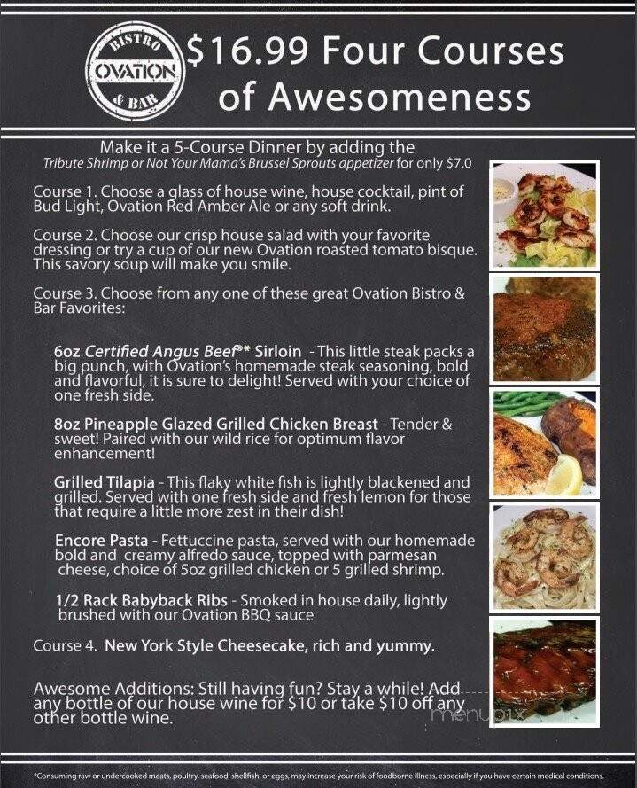 Ovation Bistro & Bar - Davenport, FL menu_pic