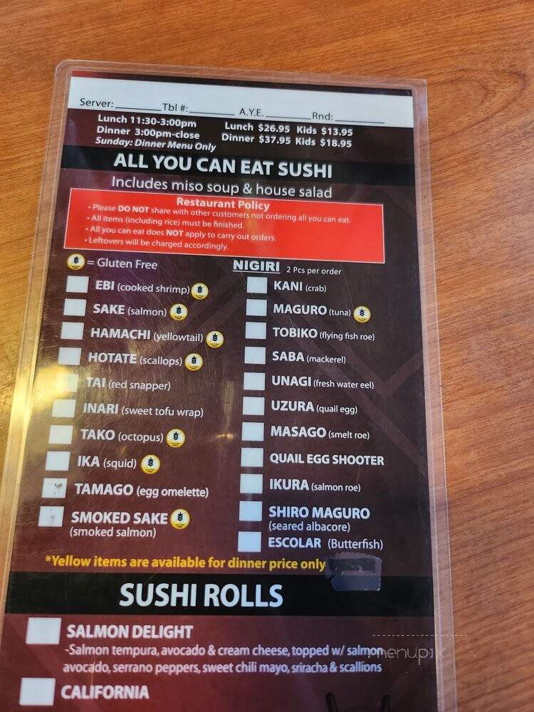 Paradise Sushi & Grill - Rohnert Park, CA