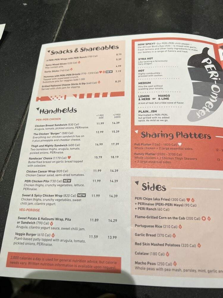 Nando's Peri Peri - Towson, MD menu_pic
