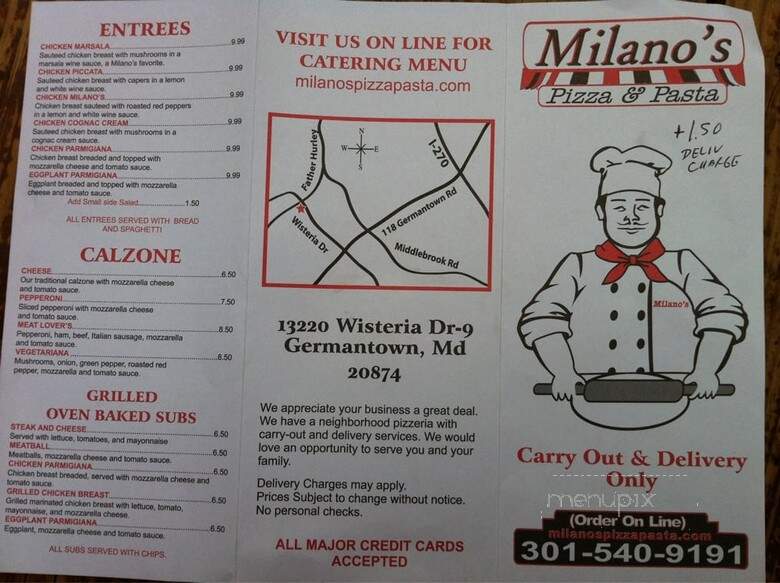 Milano's Pizza - Germantown, MD