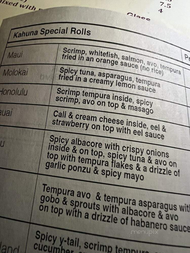 Kahuna Tiki - North Hollywood, CA menu_pic