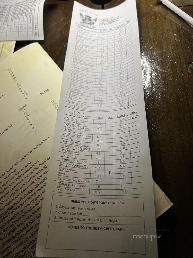 Kahuna Tiki - North Hollywood, CA menu_pic