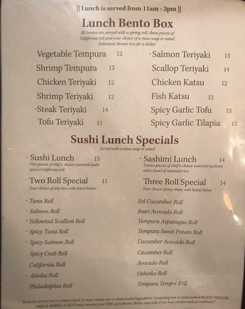 Sake-Sushi - Black Mountain, NC menu_pic
