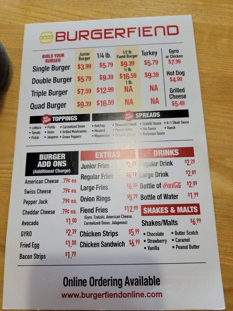 Burgerfry - Cedar Rapids, IA menu_pic