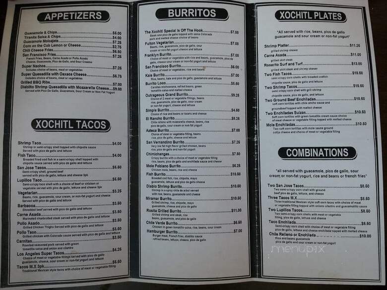 Xochitl Taqueria - Brooklyn, NY menu_pic