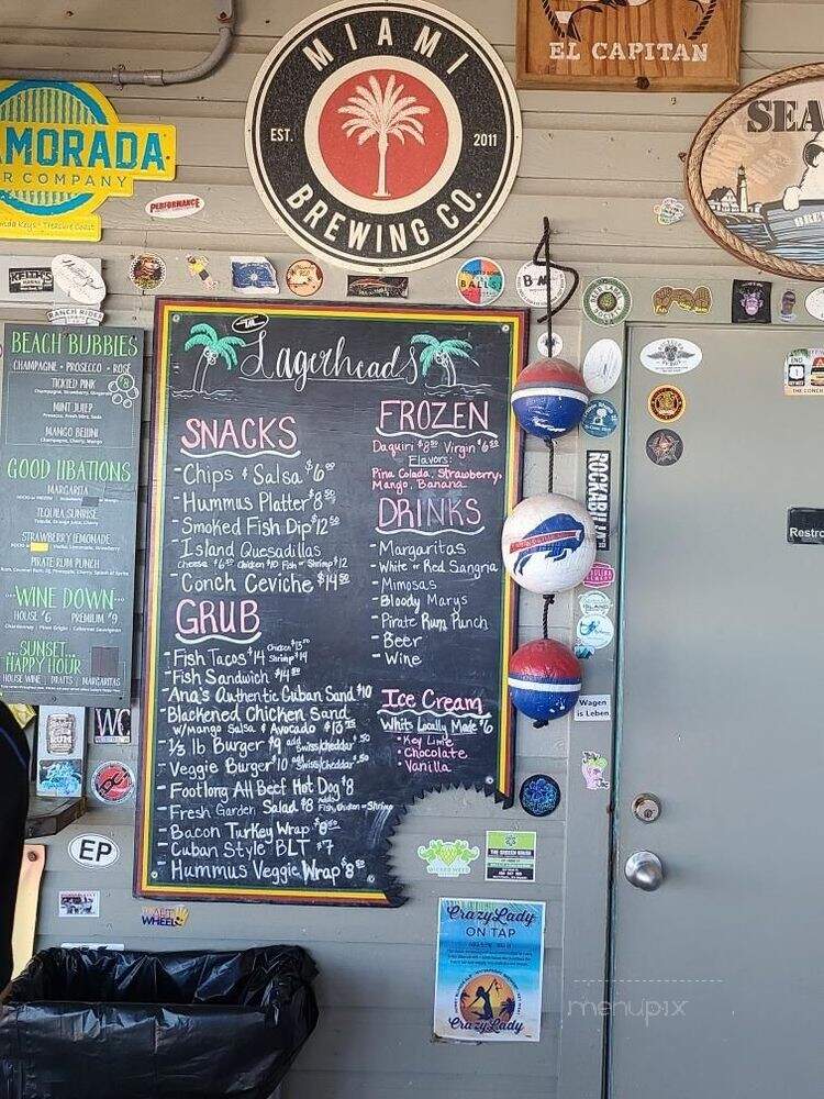 Lagerheads Beach Bar - Key West, FL menu_pic