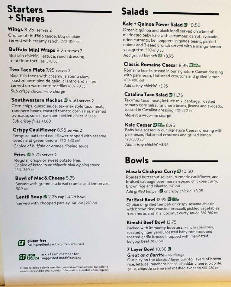 Veggie Grill - Irvine, CA menu_pic