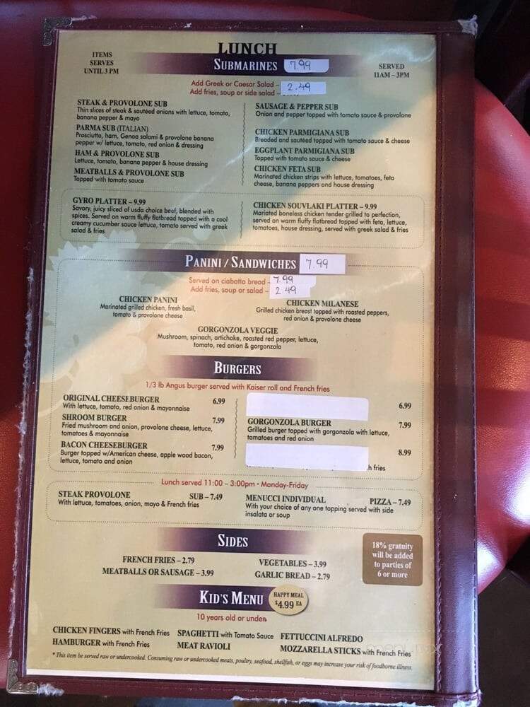 Tuscani Italian Grill - Manassas, VA menu_pic