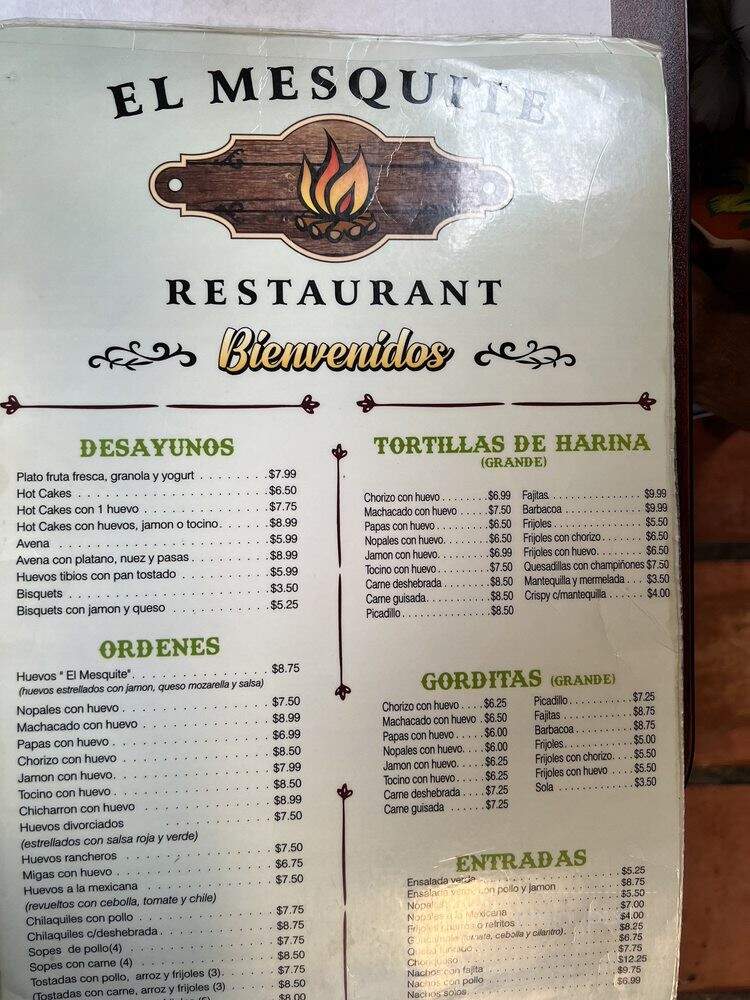 El Mesquete - Brownsville, TX menu_pic