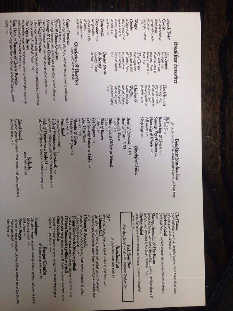 Mary Lane's Cafe - Abbeville, LA menu_pic