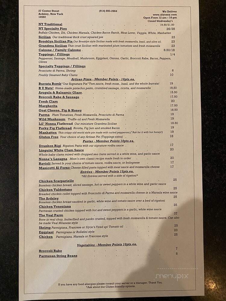 Slyce - Ardsley, NY menu_pic