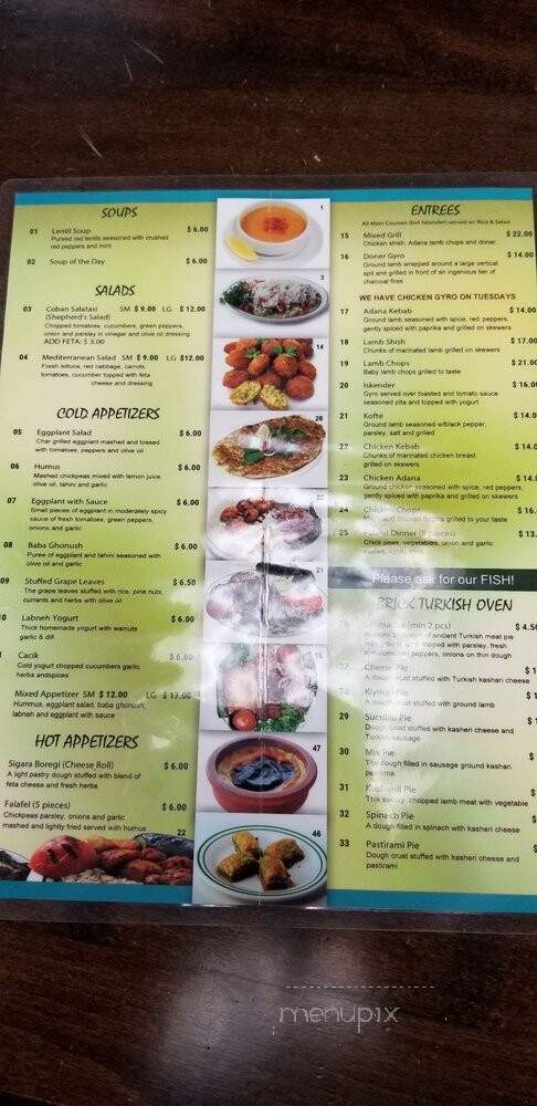 Turkuaz Mediterranean Gourmet - West Hempstead, NY menu_pic