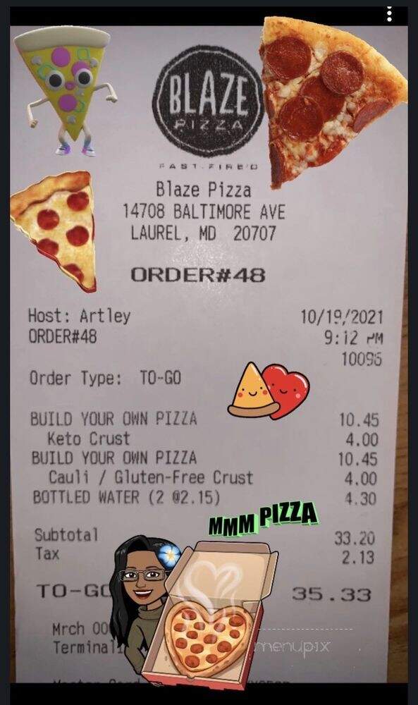 Blaze Fast-Fire'D Pizza - Laurel, MD