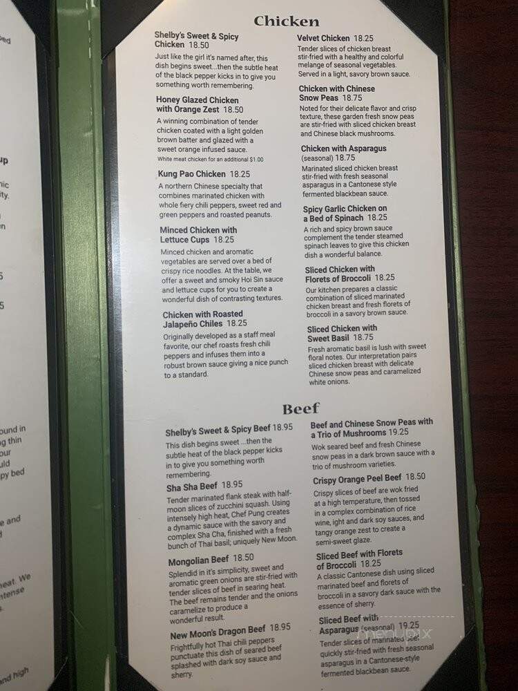 New Moon Restaurant - San Marino, CA menu_pic