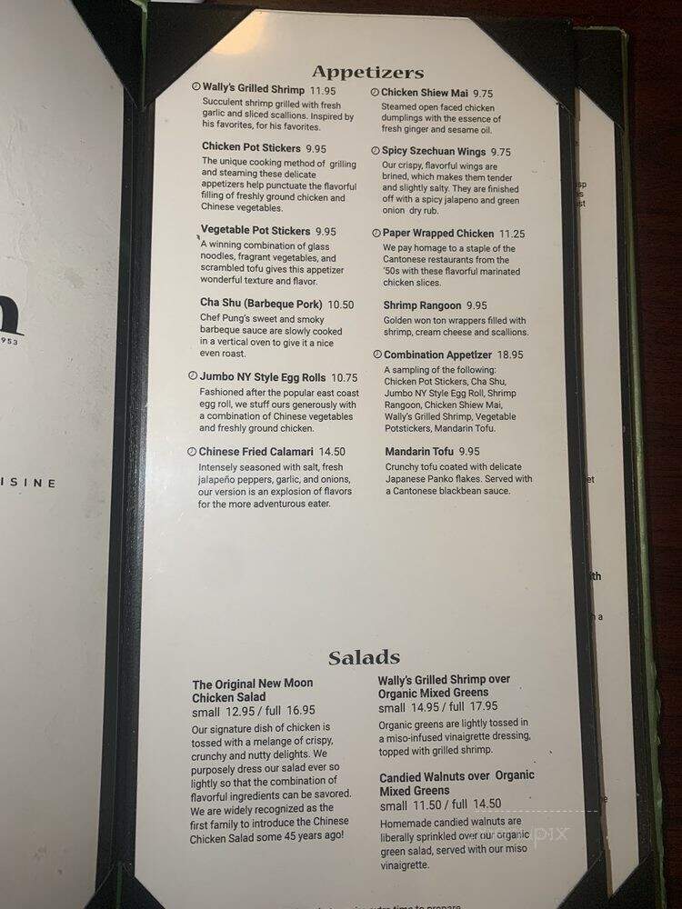 New Moon Restaurant - San Marino, CA menu_pic